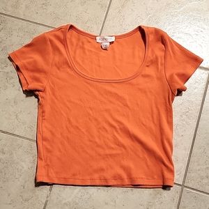 Forever 21 Coral Crop Tee
